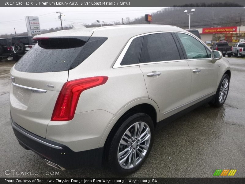 Silver Coast Metallic / Cirrus 2017 Cadillac XT5 Premium Luxury AWD