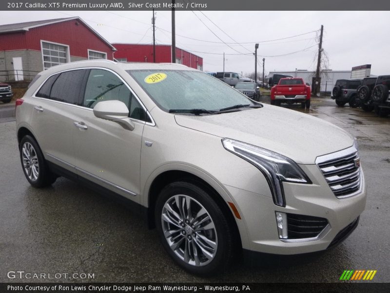 Silver Coast Metallic / Cirrus 2017 Cadillac XT5 Premium Luxury AWD