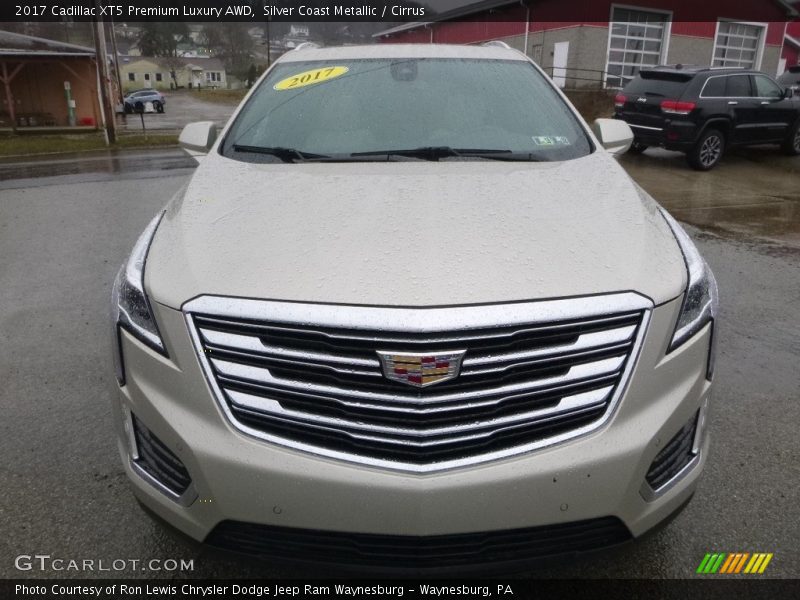 Silver Coast Metallic / Cirrus 2017 Cadillac XT5 Premium Luxury AWD