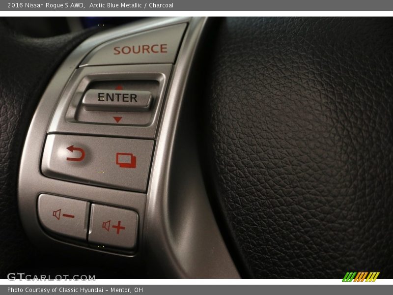 Arctic Blue Metallic / Charcoal 2016 Nissan Rogue S AWD