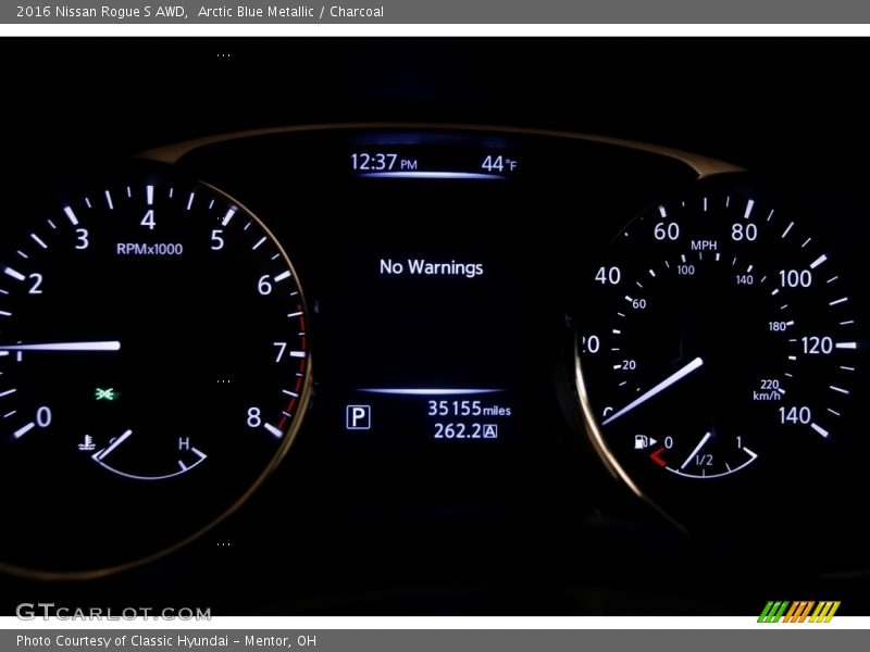 Arctic Blue Metallic / Charcoal 2016 Nissan Rogue S AWD