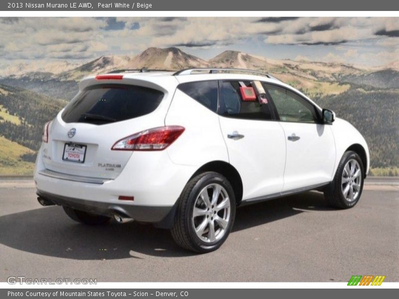 Pearl White / Beige 2013 Nissan Murano LE AWD