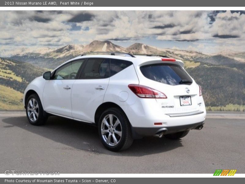 Pearl White / Beige 2013 Nissan Murano LE AWD