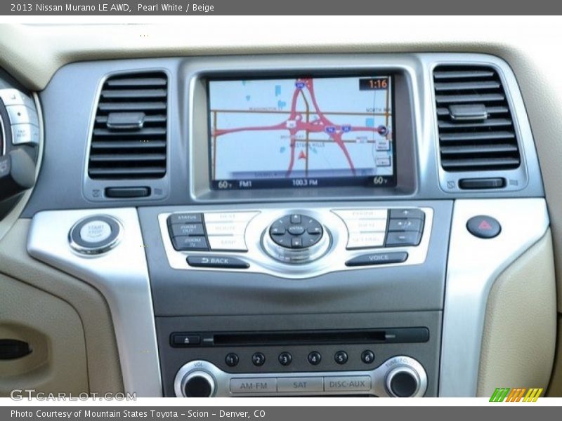 Pearl White / Beige 2013 Nissan Murano LE AWD