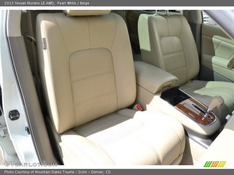 Pearl White / Beige 2013 Nissan Murano LE AWD