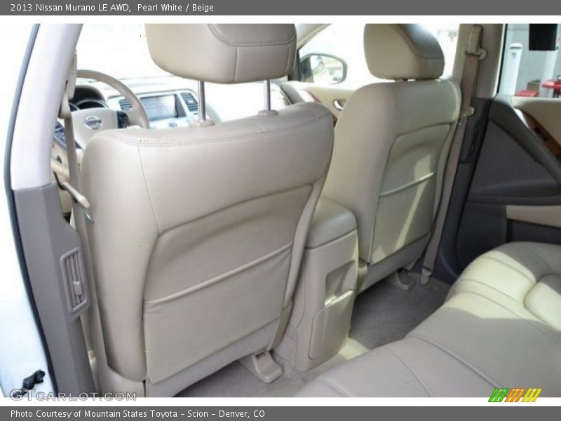 Pearl White / Beige 2013 Nissan Murano LE AWD