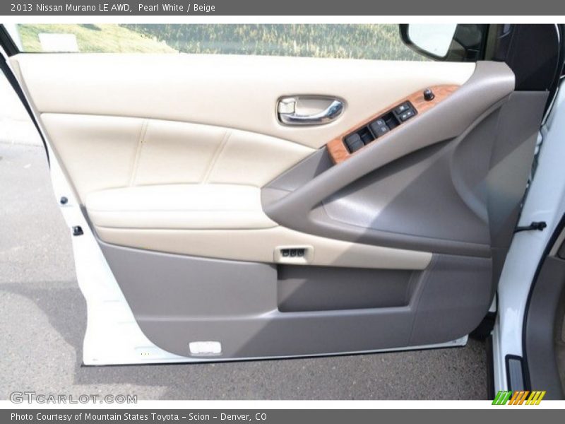 Pearl White / Beige 2013 Nissan Murano LE AWD