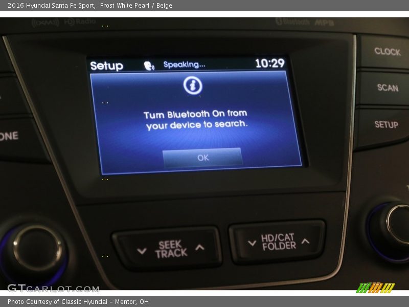 Frost White Pearl / Beige 2016 Hyundai Santa Fe Sport