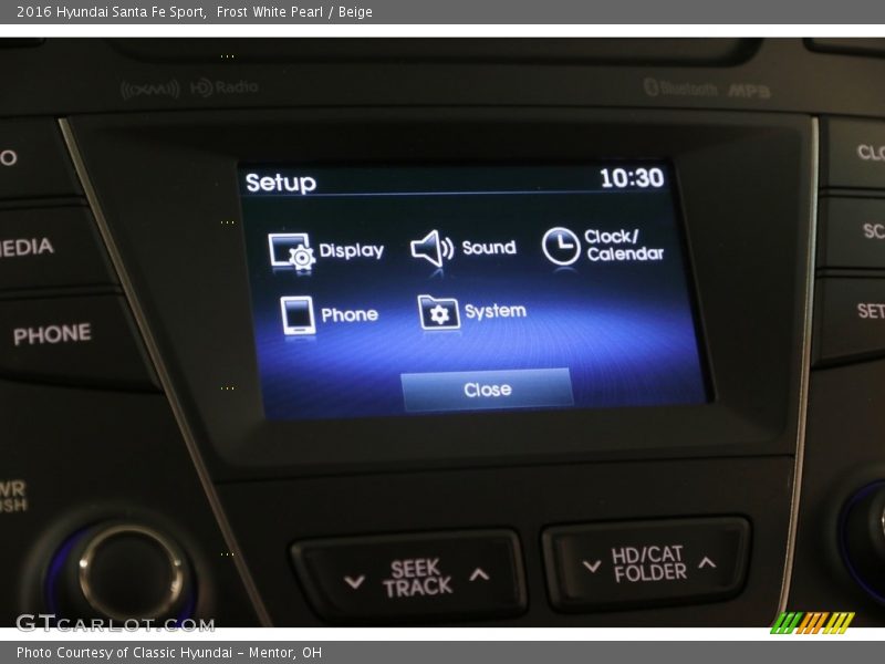 Frost White Pearl / Beige 2016 Hyundai Santa Fe Sport