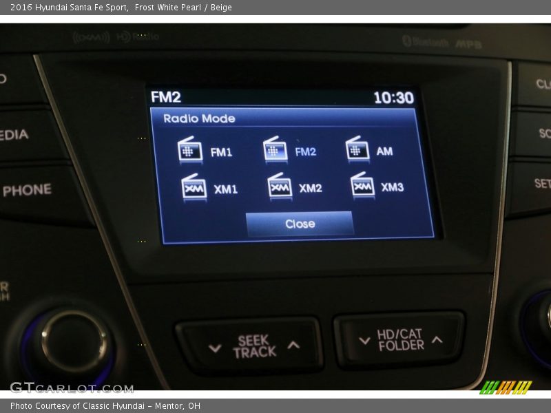 Frost White Pearl / Beige 2016 Hyundai Santa Fe Sport