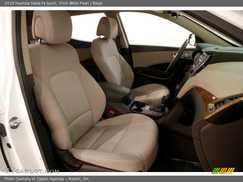 Frost White Pearl / Beige 2016 Hyundai Santa Fe Sport