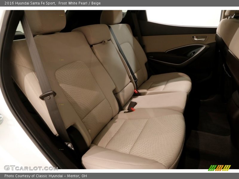 Frost White Pearl / Beige 2016 Hyundai Santa Fe Sport