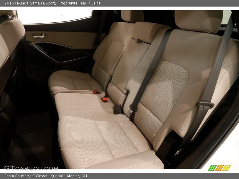 Frost White Pearl / Beige 2016 Hyundai Santa Fe Sport