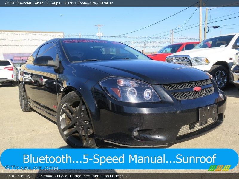 Black / Ebony/Gray UltraLux 2009 Chevrolet Cobalt SS Coupe