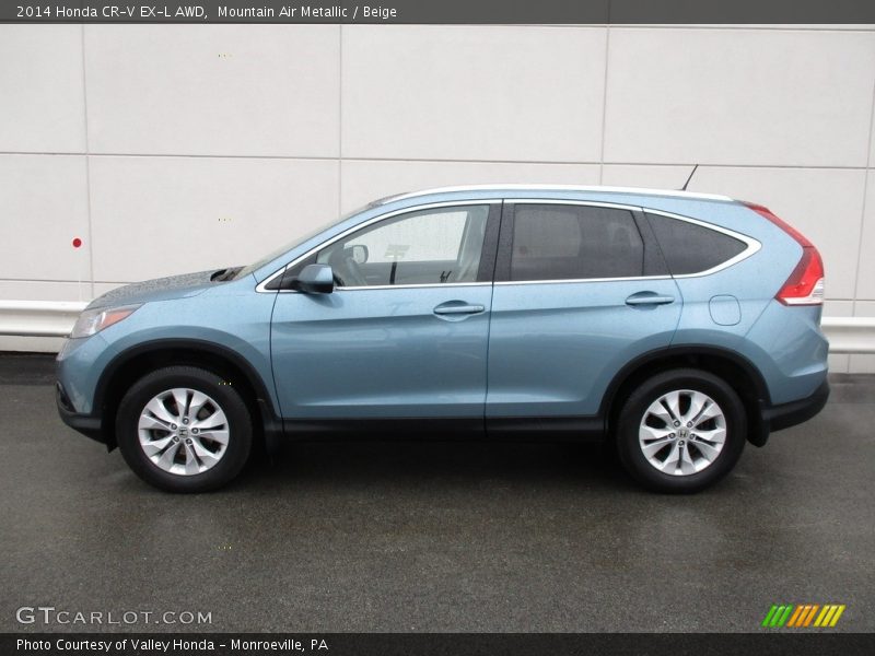 Mountain Air Metallic / Beige 2014 Honda CR-V EX-L AWD