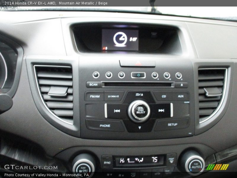 Mountain Air Metallic / Beige 2014 Honda CR-V EX-L AWD