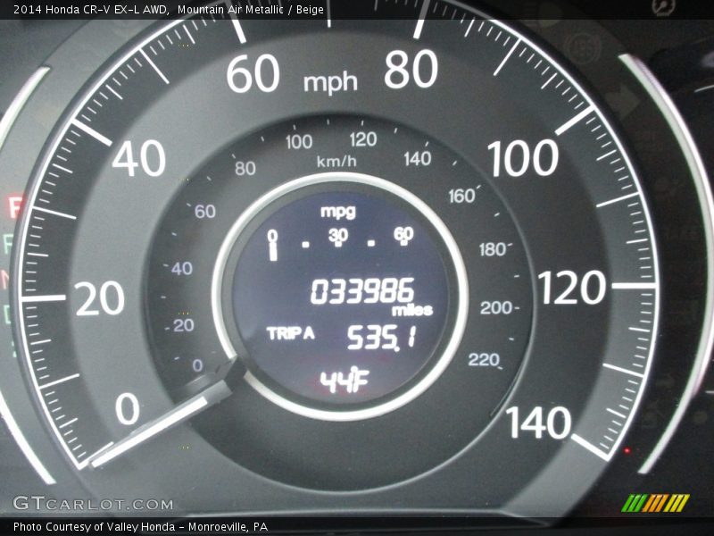 Mountain Air Metallic / Beige 2014 Honda CR-V EX-L AWD