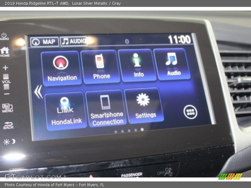 Lunar Silver Metallic / Gray 2019 Honda Ridgeline RTL-T AWD