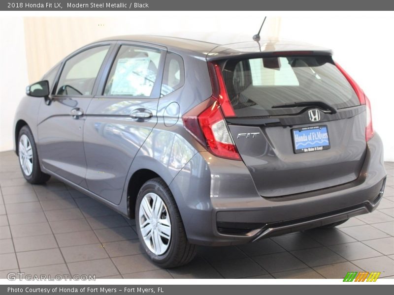 Modern Steel Metallic / Black 2018 Honda Fit LX