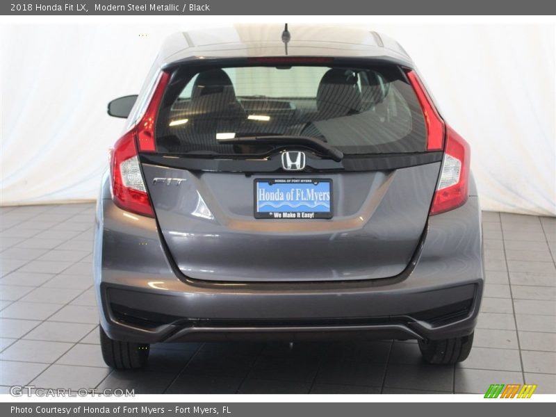 Modern Steel Metallic / Black 2018 Honda Fit LX
