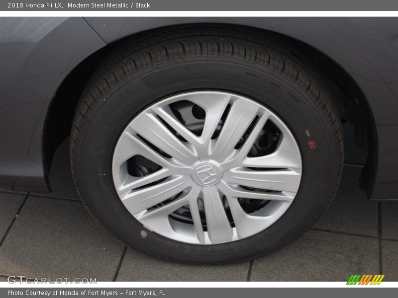 Modern Steel Metallic / Black 2018 Honda Fit LX