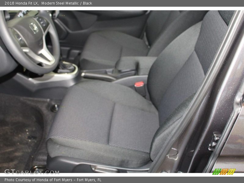 Modern Steel Metallic / Black 2018 Honda Fit LX