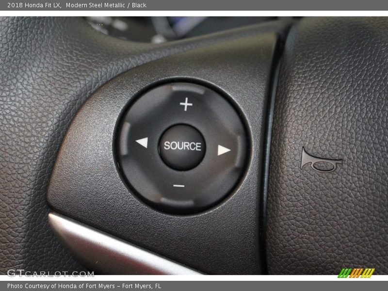 Modern Steel Metallic / Black 2018 Honda Fit LX