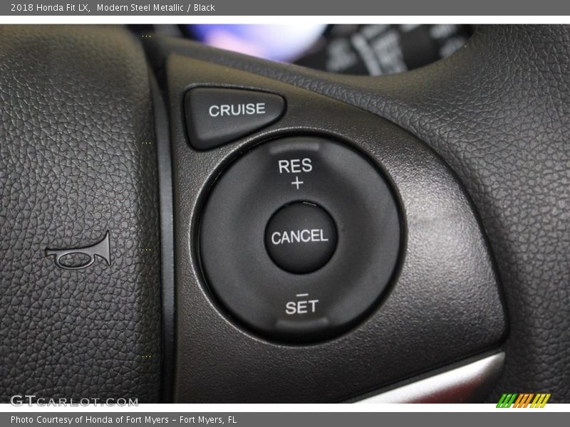 Modern Steel Metallic / Black 2018 Honda Fit LX