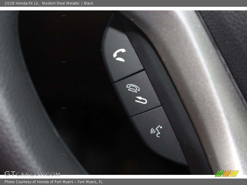 Modern Steel Metallic / Black 2018 Honda Fit LX