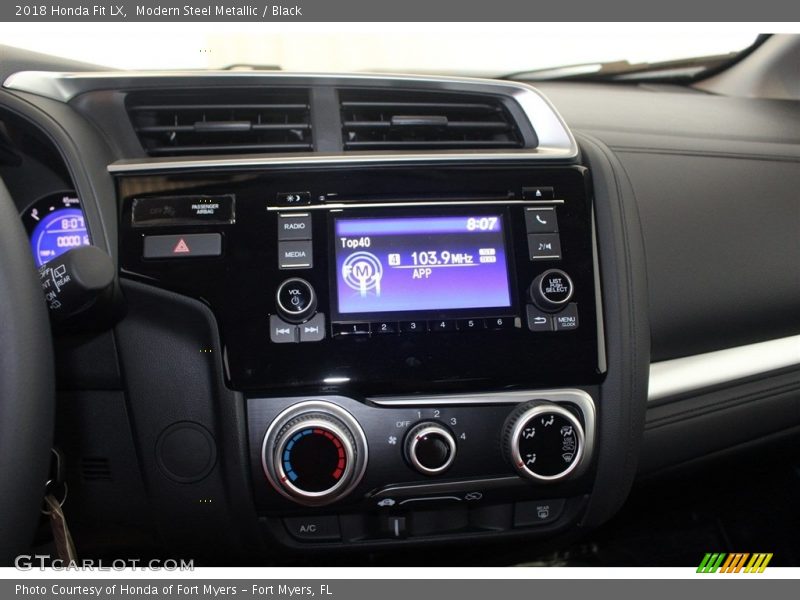 Modern Steel Metallic / Black 2018 Honda Fit LX