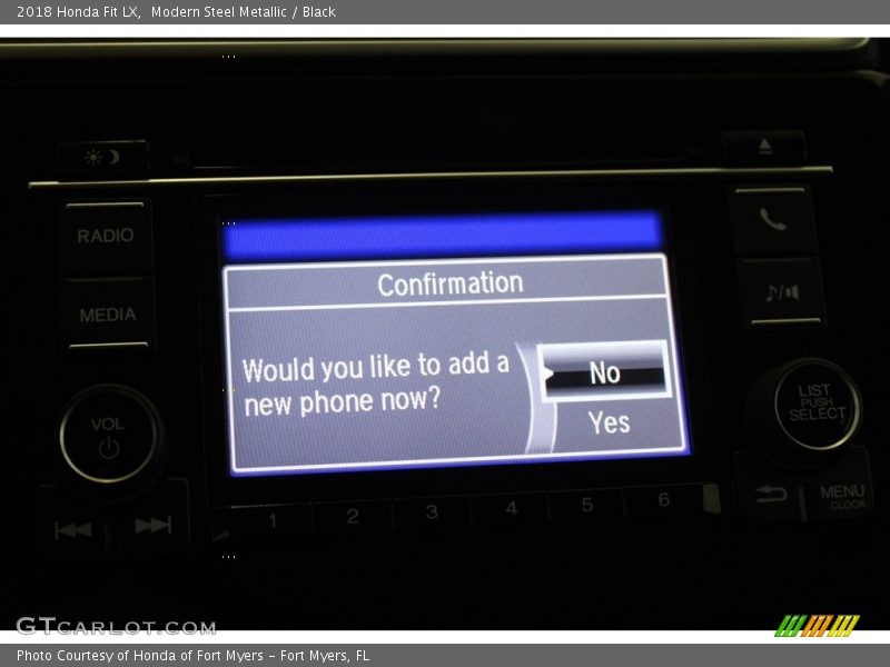 Modern Steel Metallic / Black 2018 Honda Fit LX