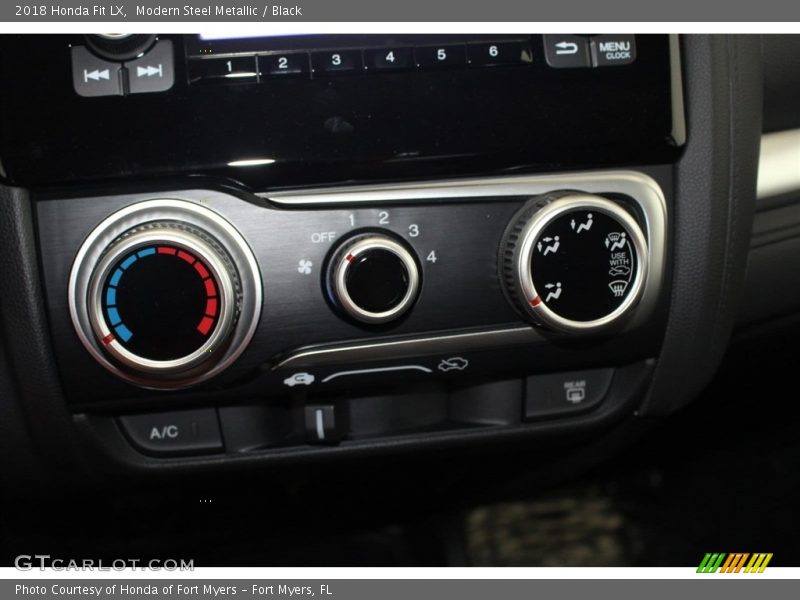 Modern Steel Metallic / Black 2018 Honda Fit LX