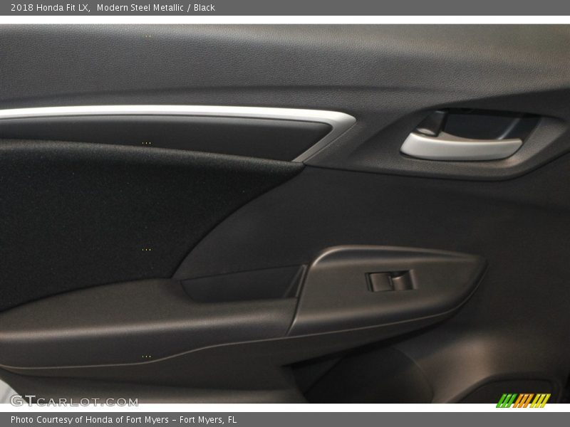 Modern Steel Metallic / Black 2018 Honda Fit LX