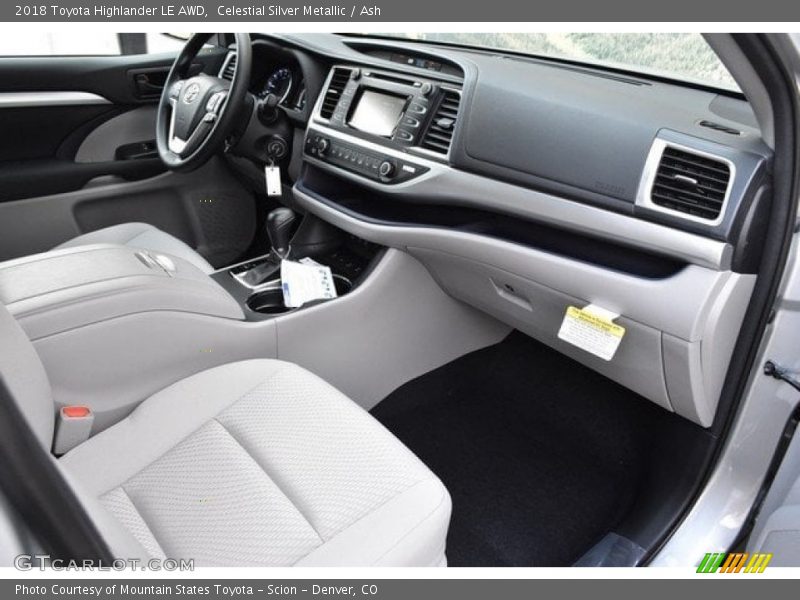 Celestial Silver Metallic / Ash 2018 Toyota Highlander LE AWD