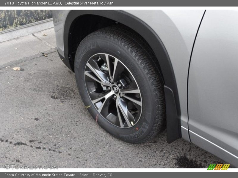 Celestial Silver Metallic / Ash 2018 Toyota Highlander LE AWD