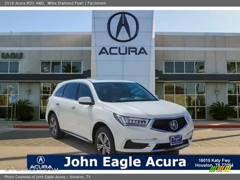White Diamond Pearl / Parchment 2018 Acura MDX AWD