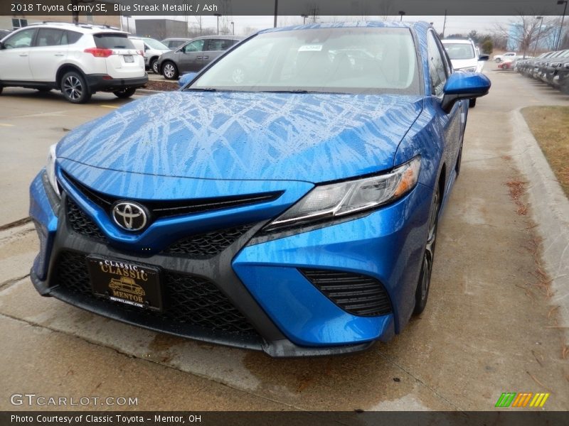 Blue Streak Metallic / Ash 2018 Toyota Camry SE