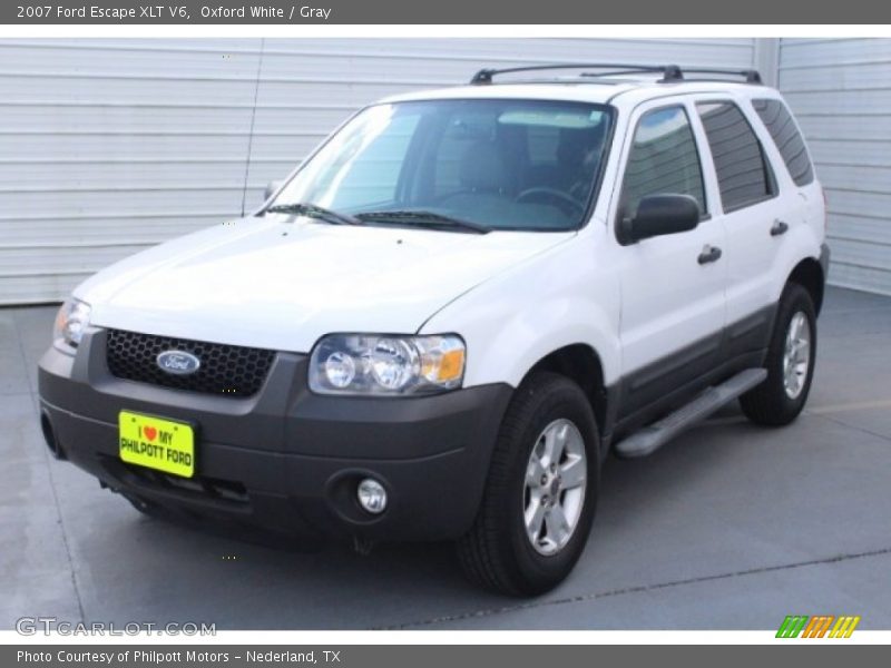 Oxford White / Gray 2007 Ford Escape XLT V6