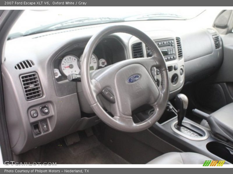 Oxford White / Gray 2007 Ford Escape XLT V6