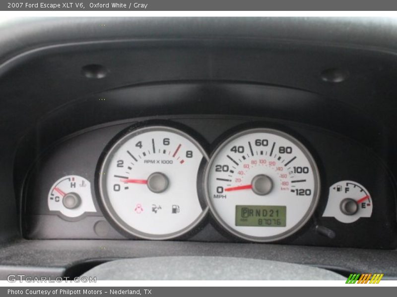 Oxford White / Gray 2007 Ford Escape XLT V6