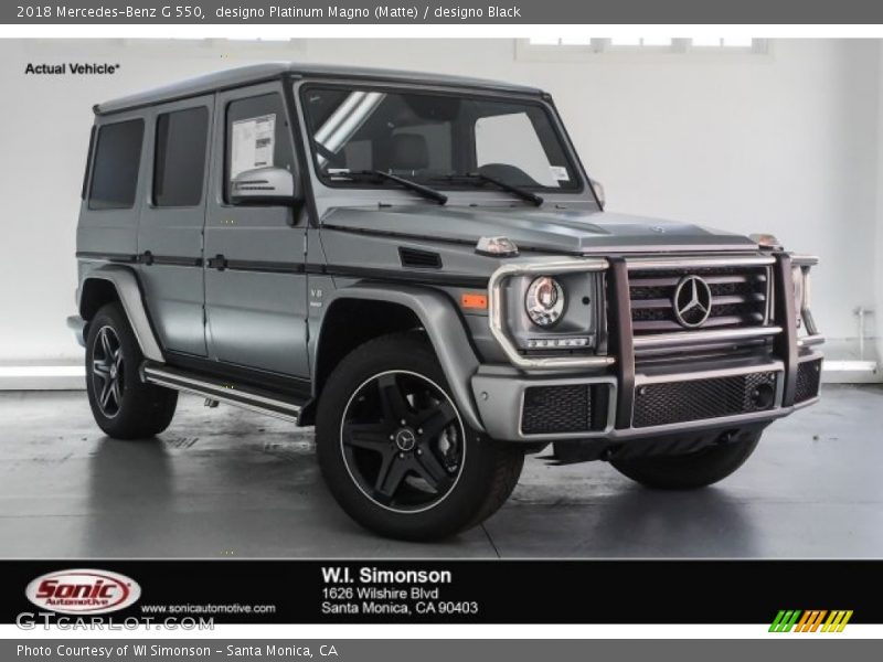 designo Platinum Magno (Matte) / designo Black 2018 Mercedes-Benz G 550