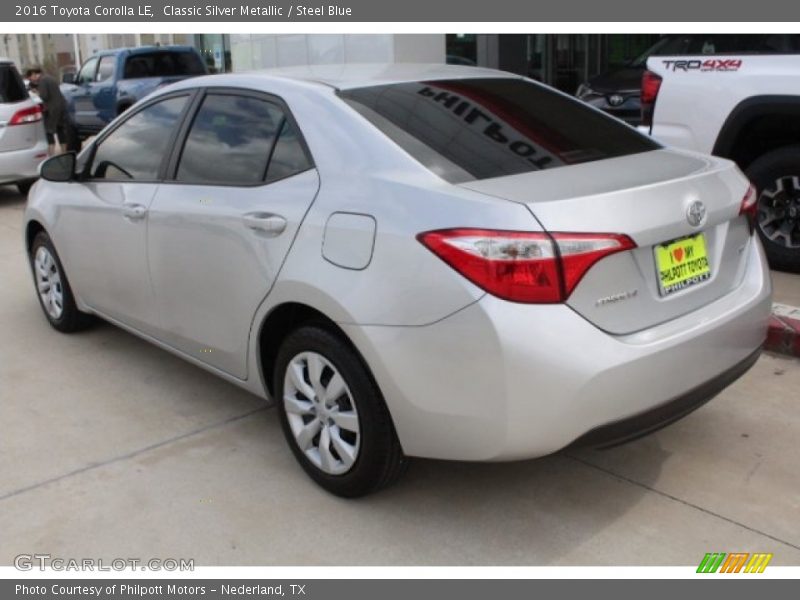 Classic Silver Metallic / Steel Blue 2016 Toyota Corolla LE