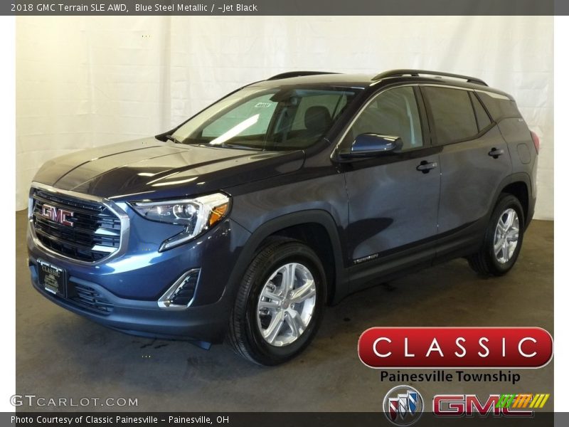 Blue Steel Metallic / ­Jet Black 2018 GMC Terrain SLE AWD