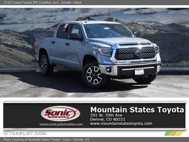 Cement / Black 2018 Toyota Tundra SR5 CrewMax 4x4