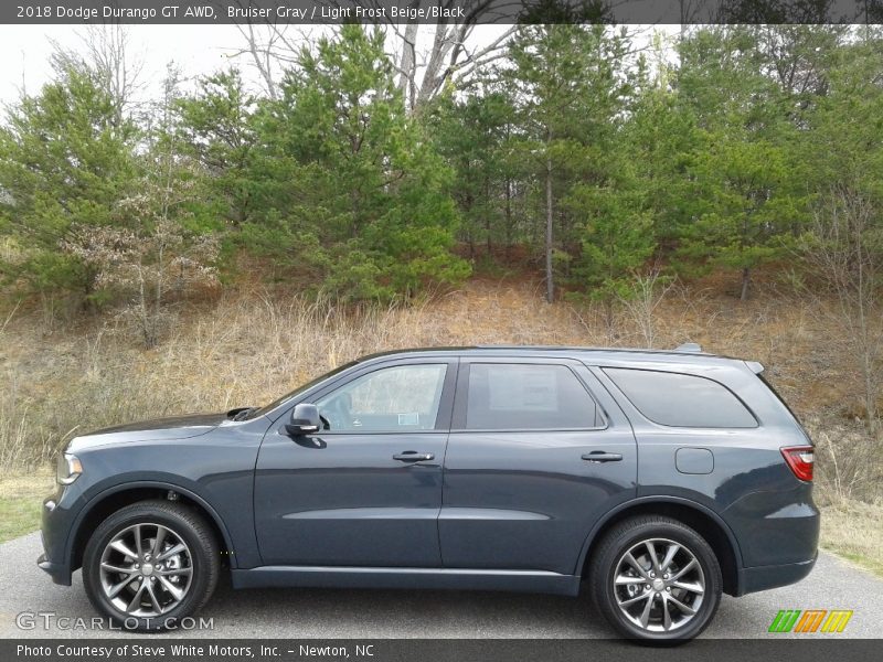 Bruiser Gray / Light Frost Beige/Black 2018 Dodge Durango GT AWD