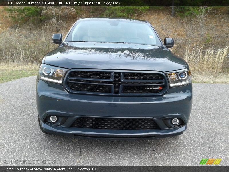 Bruiser Gray / Light Frost Beige/Black 2018 Dodge Durango GT AWD