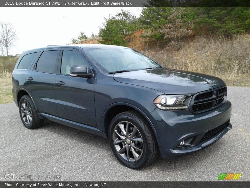 Bruiser Gray / Light Frost Beige/Black 2018 Dodge Durango GT AWD