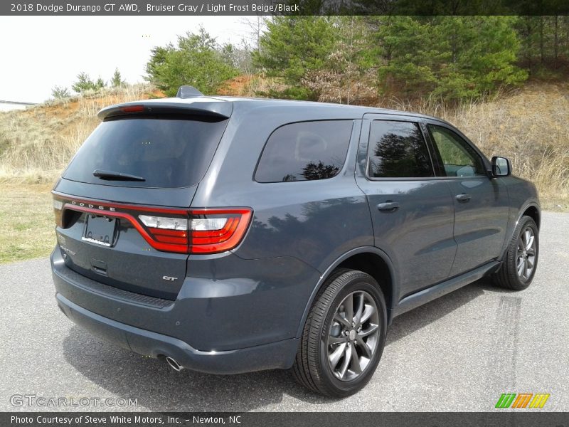 Bruiser Gray / Light Frost Beige/Black 2018 Dodge Durango GT AWD