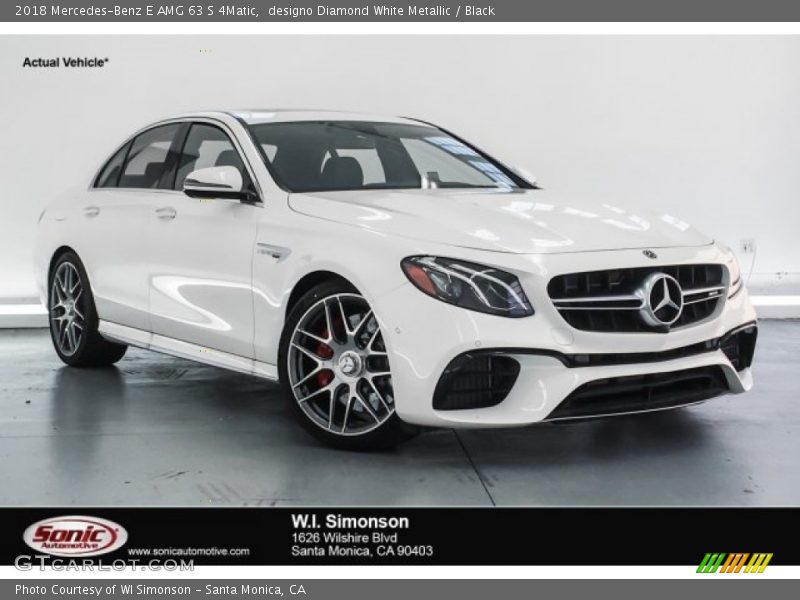 designo Diamond White Metallic / Black 2018 Mercedes-Benz E AMG 63 S 4Matic