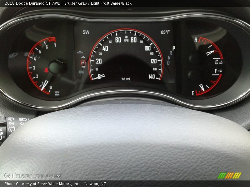 Bruiser Gray / Light Frost Beige/Black 2018 Dodge Durango GT AWD